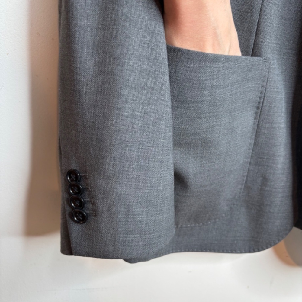 Banana Republic Blazer 44R Slim Fit Wool Suit Jacket Classic Preppy Academia - Picture 4 of 14